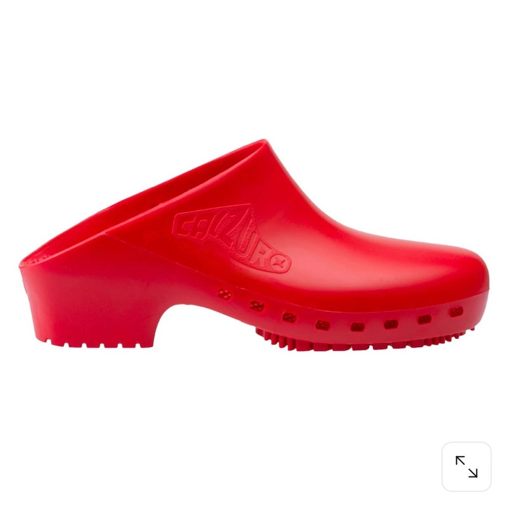Red Calzuro Slip-On Clog Mules